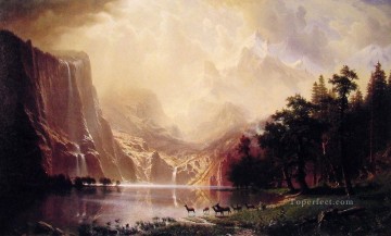湖池の滝 Painting - シエラネバダ山脈のアルバート・ビアシュタットの風景